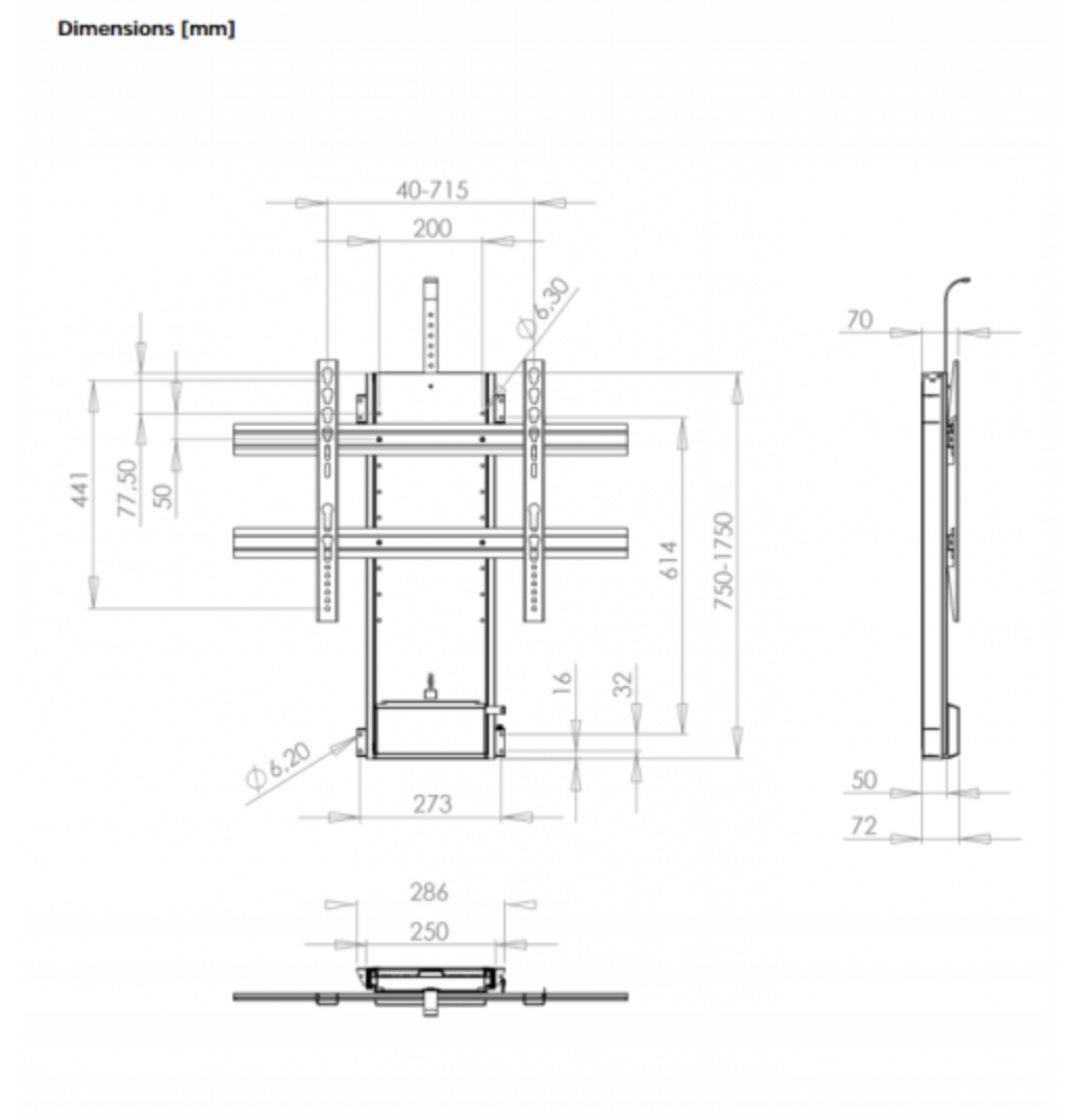 Premium Senior100A elektrisk flatskjermlift