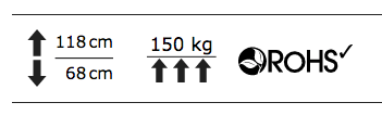 3 søyle elektrisk hev/senk for møtebord