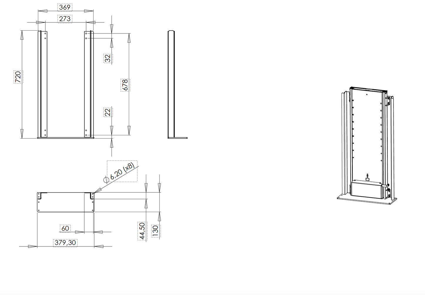 Gulvfeste for TVlift