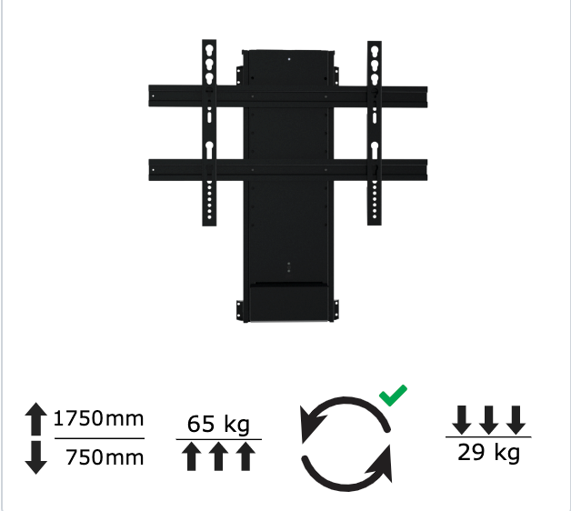 Premium Senior100A elektrisk flatskjermlift