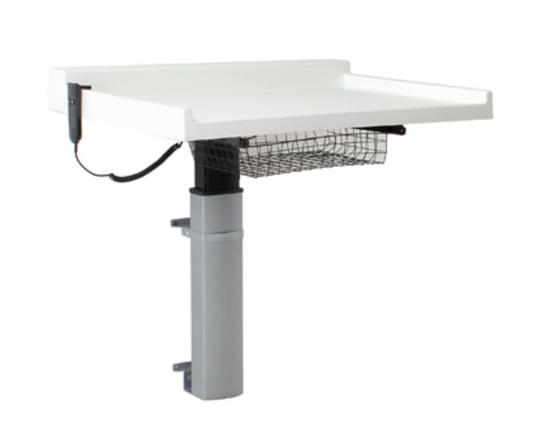 Elektrisk hev/senk vegghengt stellebord for barn